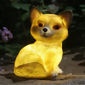 Dejlig LED Dog Solenergi Lampe Vandtæt Landskab Ornament Tegnefilm Dyr Underjordiske Lys Have Indretning Varmt Lys