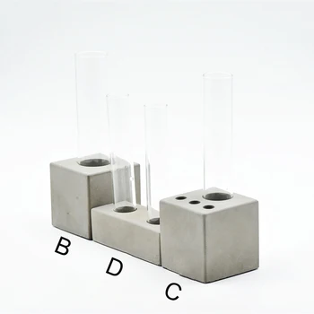 Konkrete urtepotte forme Hydroponiske planter pot forme Cement glas rør holer forme