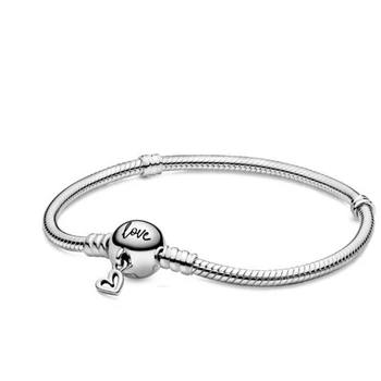 2020 Nye Valentine ' s Day Sølv 925 Freehand Hjerte-formet Slange Kæde Armbånd Oprindelige Kvinde Smykker Fødselsdag Memorial Gave