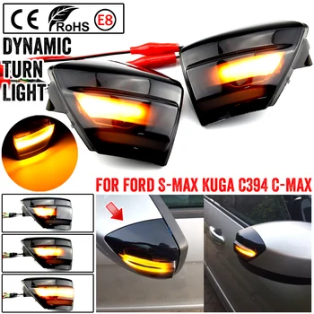 LED Dynamisk Side Spejl Sekventiel Indikator Blinker Lys For Ford S-Max 2007-C-Max 2011-2019 Kuga C394 2008-2012