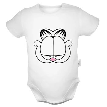 Duck Jul hatte Garfield Design Nyfødte Baby Drenge Piger Outfits Buksedragt Print Spædbarn Tøj Bodysuit