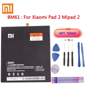 Originale Batteri BM60 BM61 For Xiaomi Pad 1 Mipad 1 A0101 6520mAh For Xiaomi Pad 2 Mipad 2 7,9 tommer A0101 6010mAh Batteri +Værktøjer