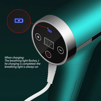 Mini Massage Pistol Slagtøj 30 Hastighed Body Electric Massager-LCD-Display Muskel Vibrator Nakke og Ryg Relaxer USB Charge 2021