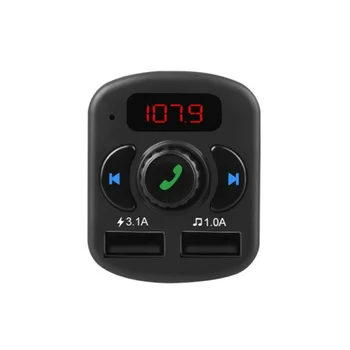 FM Transmitter håndfri Car Kit FM-Sender MP3-Dual USB Bluetooth -