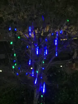 20cm 80 LED meteorregn Regn Rør string Lys Snefald Lampe Udendørs Have, Træ belysning Indretning Jul/Xmas 8 rør DIP Led
