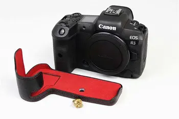 Silikone Case Gummi Kamera Case Taske Læder Halv Krop Sæt Cover Til Canon EOS R5 Bunden Tilfældet Med Batteri Åbning