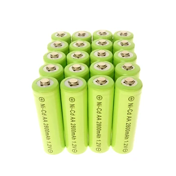 2-24pcs 1,2 V NiCd AA-2800mAh Genopladelige Holdbart Batteri Til lommelygte grøn