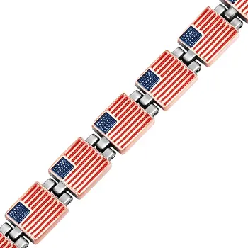 Escalus Klassiske amerikanske Flag Kvinder Magnetiske Armbånd Usa Antik Kobber Mænd Charme Armbånd, Kæde-Smykker-Armbånd