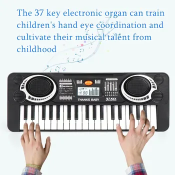 Børn Elektrisk Klaver, Orgel 37 Nøgler Musik Elektroniske Tastatur Klaver Legetøj for Børn Ingen Mikrofon Chrismas Fødselsdag Pige Gave