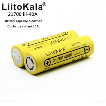 2STK LiitoKala Lii-40A Oprindelige 21700 4000mAh 40A Genopladeligt Batteri passer CAPO