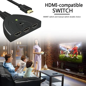 4K-30Hz HDMI-kompatibel Splitter Converter 1 i 2 ud Stripper Audio Video Display Adapter til HDTV LCD-DVD-Skærm Projektor