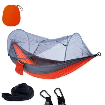 1-2 Bærbare Person, Camping Udendørs Hængekøje med Myggenet Swing Sovende Let Rejse Seng til Vandring