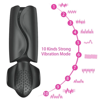OLO 10 Speed Cock Forstørrelses-Øvelse Enhed Håndsex Erotisk sexlegetøj til Mænd Mandlige Forsinkelse, Tog Penis Pumpe Vibrator