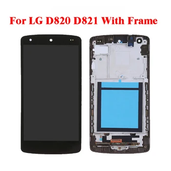 Lcd-For LG Google Nexus 5 D820 D821-LCD-Display med Touch Skærm og Ramme Forsamling Touch Screen Digitizer