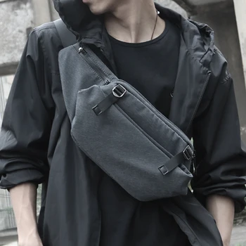 FYUZE Enkel skuldertaske Mænd vandtæt Mode slynge Travel Bag Crossbody Tasker Messenger Portable Brystet taske