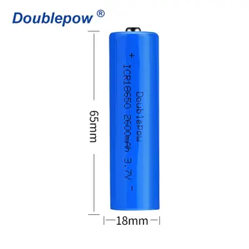 4 STK ny, original Doublepow 18650 batteri 3,7 v 2600mah 18650 genopladeligt lithium batteri for lommelygte batterier