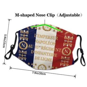 Åndbar Napoleons franske 85 Regimentets Flag REMASTERED Maske Anti Haze Beskyttelse Cover Respirator Munden Dæmpe