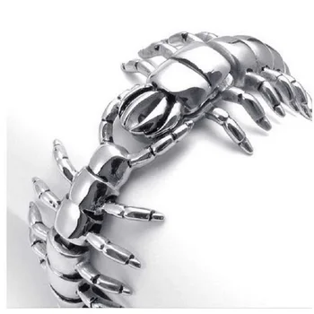 Udsøgt udenrigshandel smykker udenrigshandel originale single mænd 's armbånd titanium stål dyr tusindben armbånd