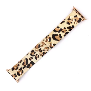 ZWPON Trendy Leopard Ægte Læder Ur Mærke Braclets Armbånd til Kvinde Mode Smykker Snap-Knap Polka Stedet Urrem
