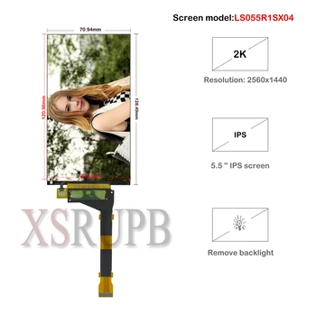 LS055R1SX04 FOR Skarpe 5.5 tommer 2K skærmen 1440*2560 HD LCD-skærm, mobiltelefon VR-skærm med låg