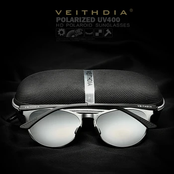 VEITHDIA Unisex Retro Aluminium Magnesium Spejl Solbriller, Polariserede Linse Vintage Brillerne Kørsel Sol Briller, Mænd/Kvinder, UV400
