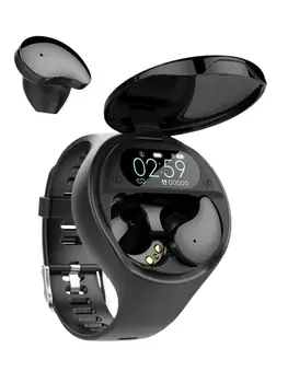 Smart Ur TWS Smart Ur 2 I 1 Justerbar Bluetooth Headset Vandtæt Armbånd Smarte Ure Til Mænd, Kvinder Smartwatch 2021