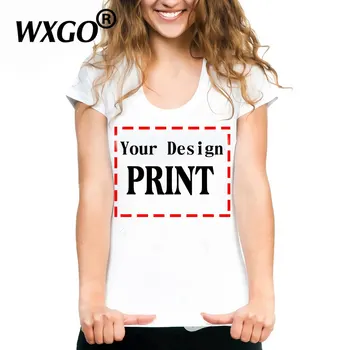 Personlig brugerdefineret Kvinder Toppe Tee Sommeren kortærmede t-shirts Tumblr Vintage Grafisk T-Shirt drop skib