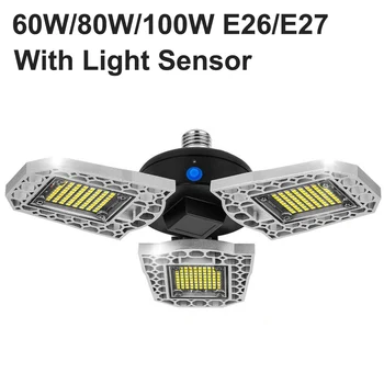 Deformerbare LED Garage Lys 60W-100W Ultra-Lyse Loft Pære til Garage Lager E26/E27 AC 100-265V D20