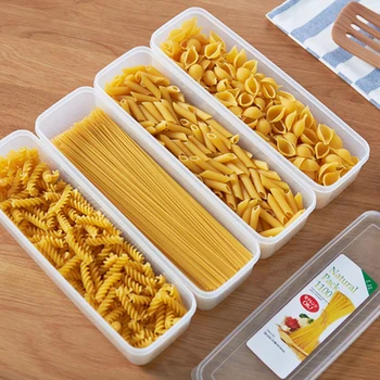 Køkken Noodle Spaghetti Container PP Husstand Korn Bevarelse opbevaringsboks med låg #268140