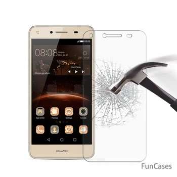 For Huawei Y5 II Hærdet Glas eksplosionssikker skærmbeskyttelse til Huawei Y5 ll Y5II 2 Front med Klart Glas, Beskyttende Dække Film