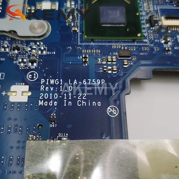 AKemy Laptop bundkort til Lenovo G470 PC Bundkort PIWG1 LA-6759P HDMI full tesed DDR3