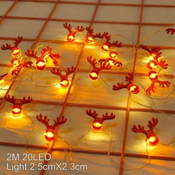 Snemand Christmas Tree LED-Krans String Lys juledekoration Til Hjemmet 2020 julepynt nytår Lys