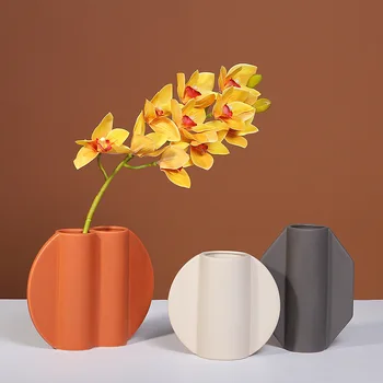 Nordisk stil kreative keramisk udsmykning vase tørrede blomster blomster blomster keramiske håndværk hjem dekoration moderne gave