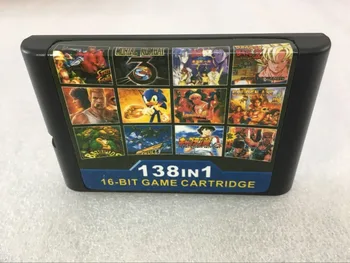 16-bit SEGA MD 2 Video Game console for Oprindelige SEGA game cartridge med 138-i-1 klassiske spil