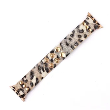 ZWPON Trendy Leopard Ægte Læder Ur Mærke Braclets Armbånd til Kvinde Mode Smykker Snap-Knap Polka Stedet Urrem