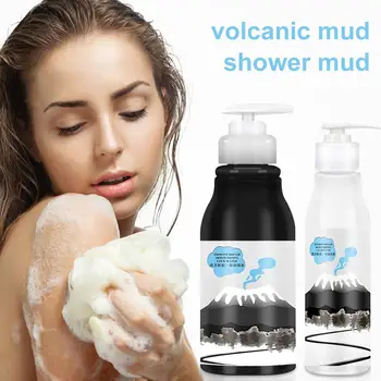 420ml Vulkansk Mudder Shower Gel, Body Wash Hurtig Blegning Dyb Udrensning af Huden Fugtgivende Exfoliating Body Care Badning Creme