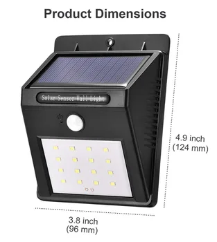 2835SMD 16Leds Solar Panel Drevne LED PIR bevægelsesføler Lampe Nat Lys Haven Indretning væglampe Energibesparelser