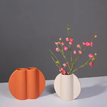 Nordisk stil kreative keramisk udsmykning vase tørrede blomster blomster blomster keramiske håndværk hjem dekoration moderne gave