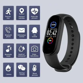 M5 Smart Armbånd Ur Sport-Band Trænings-Og Tracker Skridttæller Puls, Blodtryk Overvåge Bluetooth Smartband Mænd Kvinder