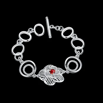 Sølv Armbånd Til Kvinde, Fødselsdag, Gave, Geometrisk Runde Circel Design, Mode Armbånd Smykker
