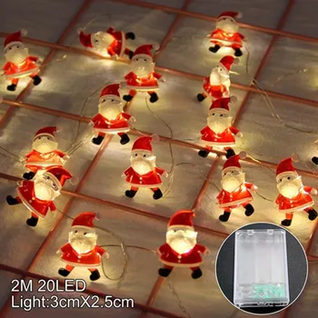 Snemand Christmas Tree LED-Krans String Lys juledekoration Til Hjemmet 2020 julepynt nytår Lys