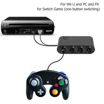 4 Porte GC-Controllere USB-Adapter Omformer Gamecube-Controller Adapter Passer til Nintend Skifte Wiiu/PC og Konsol Spil Tilbehør