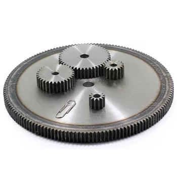 1 Skimmel gear er 45 # steel pinion og rack lige gear gear 10 mm tykkelse gear hjul 43 58 tand hul proces