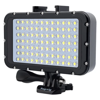 GoPro 8 Ultra Lyse 1800LM Foto Studio Video Lampe 3 Mode 5500K LED Dykning Fill-in-Lys til GoPro Xiaomi Yi SJCAM Kamera