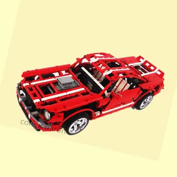 NYE 2000PCS Racing Red Muscle Car Forded Technic Bil Model Bil Mustanged byggesten Mursten Toy Drenge Gave Kid Diy Jul