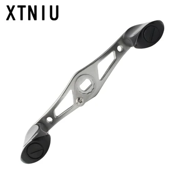 XTNIU Længde 99mm 8*5MM Hul Størrelse fiskehjul Håndtere Sølv Håndtag i Aluminiumslegering Knop fiskegrej Værktøj
