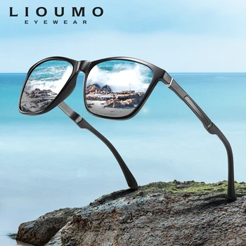 LIOUMO 2020 Fashion Square Solbriller Mænd Polariserede Briller Kvinder Udendørs Kørsel UV400 Belægning Spejl Linser zonnebril heren
