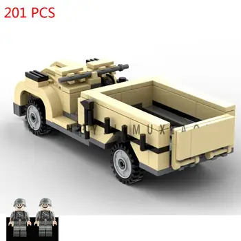 Hot militære WW2 technic Britiske Hær Ørkenen Tunge lastbiler køretøjer bil krig tal byggesten moc model mursten legetøj til gave