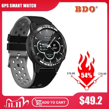 BDO GPS Smart Ur til Mænd med SIM-Kortet, Telefonens Bluetooth-Opkald Kompas Vejr pulsmåler Sport Smartwatch til Android, Ios