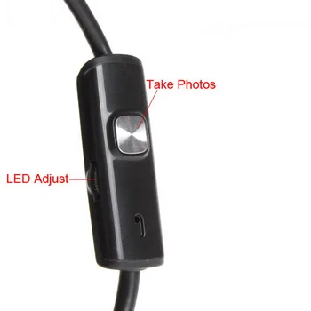 USB Endoskop Android-Kamera, 5.5 mm Linse 2/5/10m Kabel-HD Industrielle Endoskop Mini Kamera Vandtæt 6 Led Lys